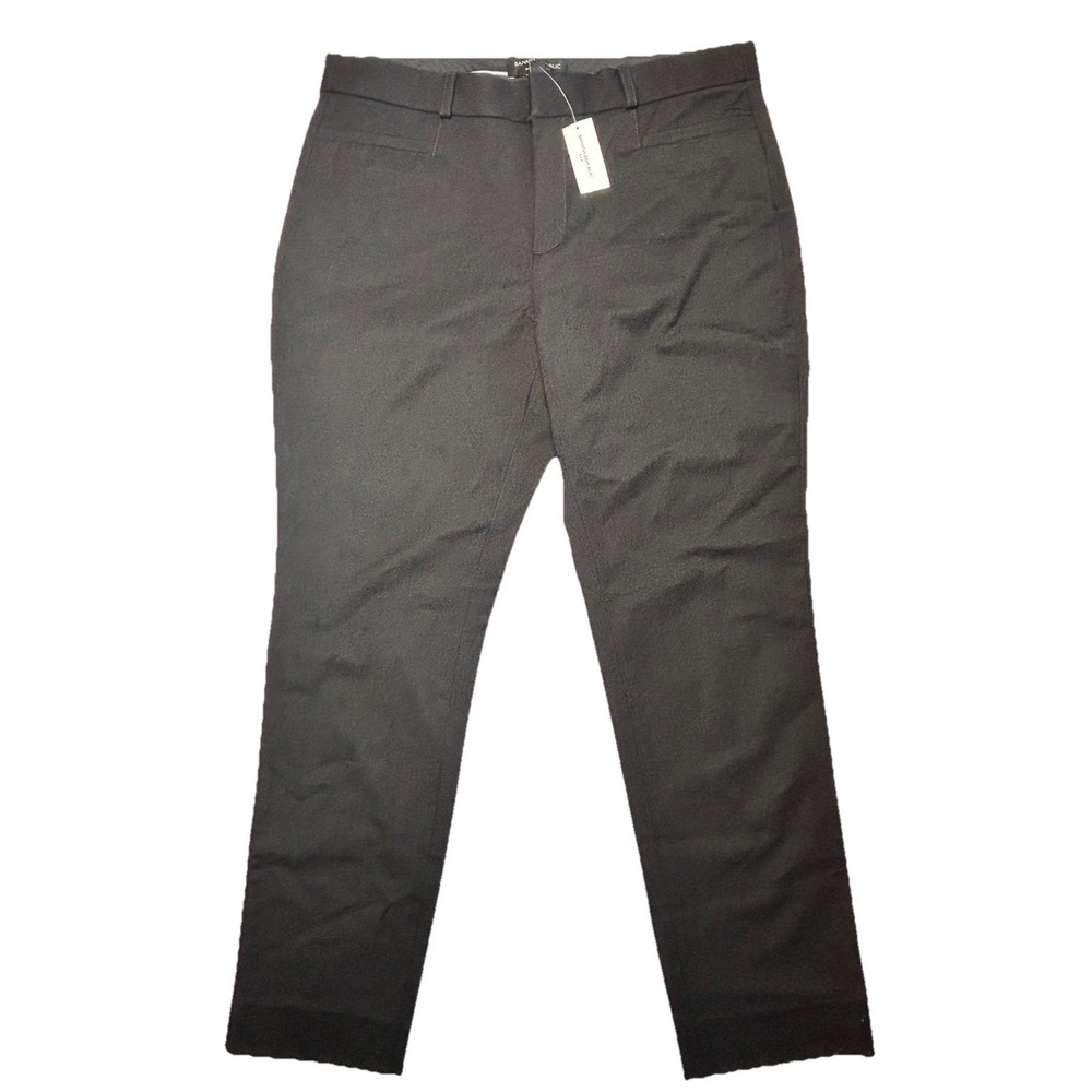 Banana Republic Sloan Curvy Fit Dress Pants Women's 10 Black Slim Work Trousers